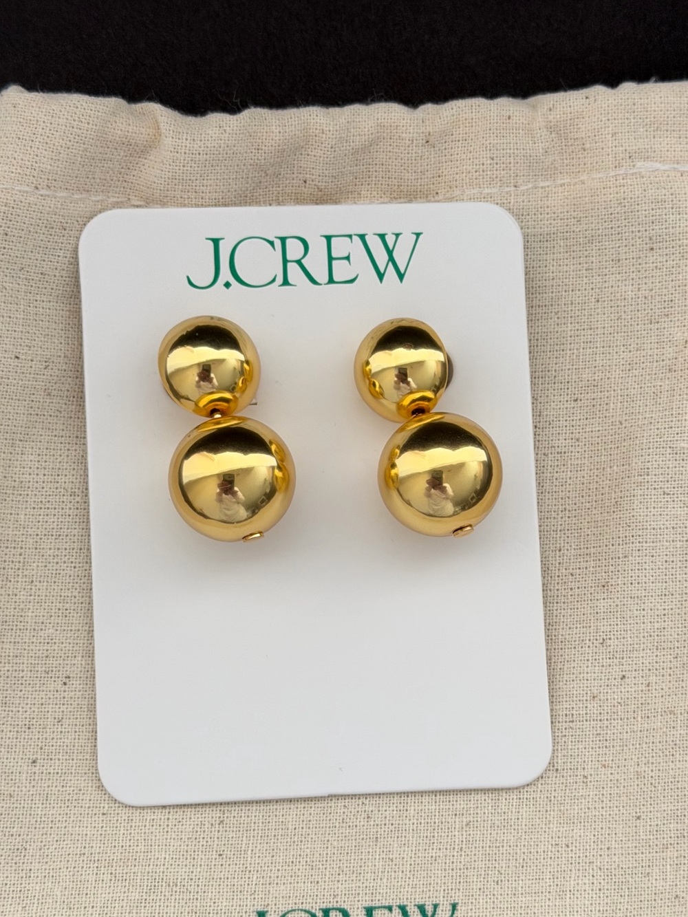J Crew Metallic Ball Earrings